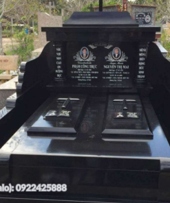 lăng mộ đá granite màu đen