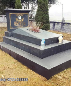 Đá ốp mộ granite màu xám