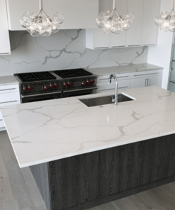 Đá ốp bếp màu trắng