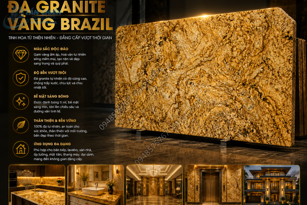 Đá Granite Vàng Brazil