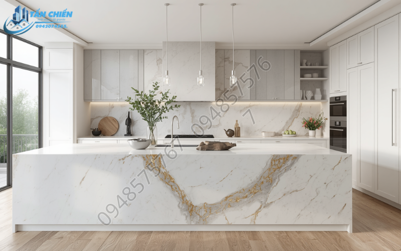 Đá nung kết calacatta sun nhập khẩu