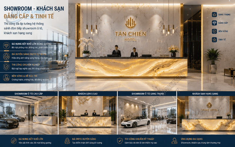 Thi Công Đá Ốp Tường Đẹp Sang Trọng Chuẩn Kỹ Thuật