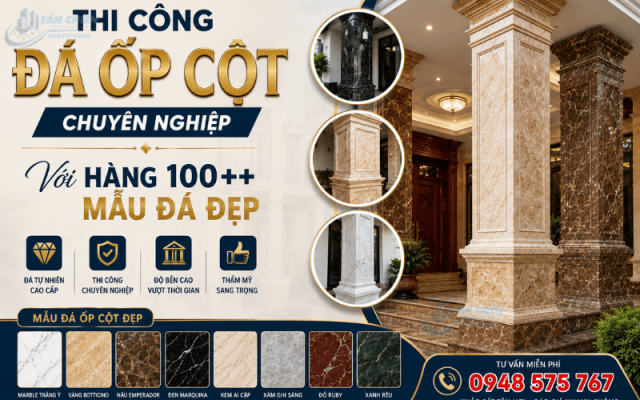 Thi Công Đá Ốp Cột