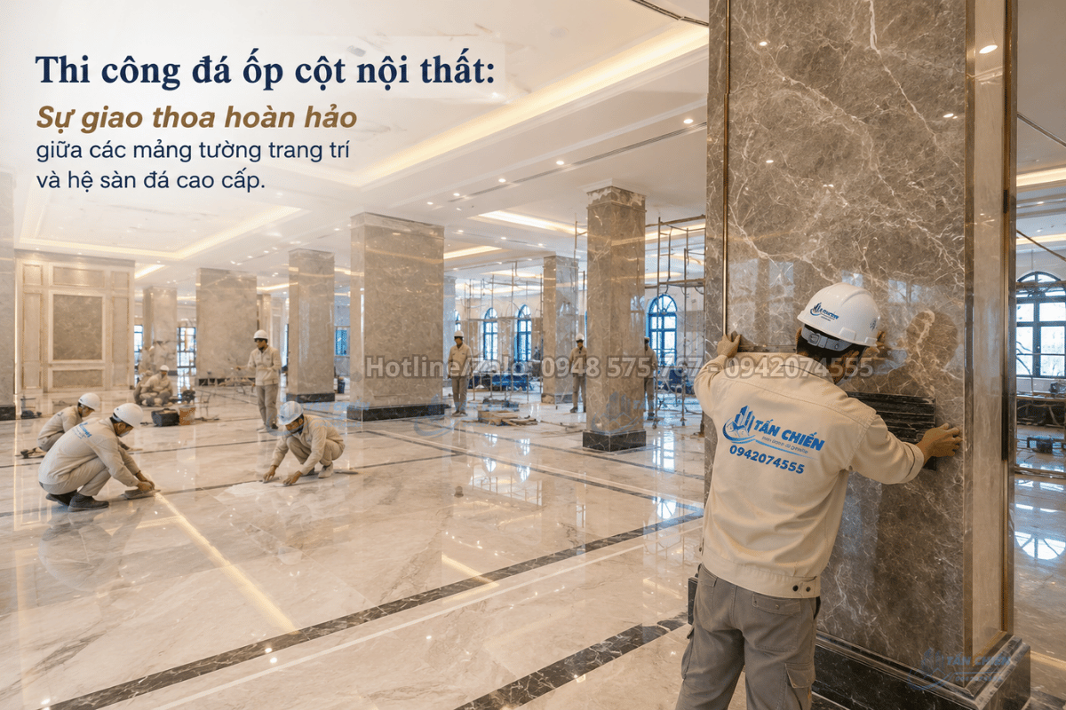 Thi Công Đá Ốp Cột