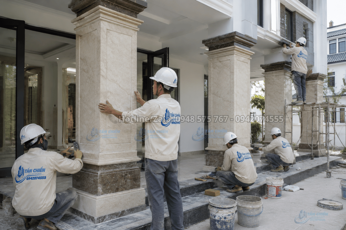 Thi Công Đá Ốp Cột