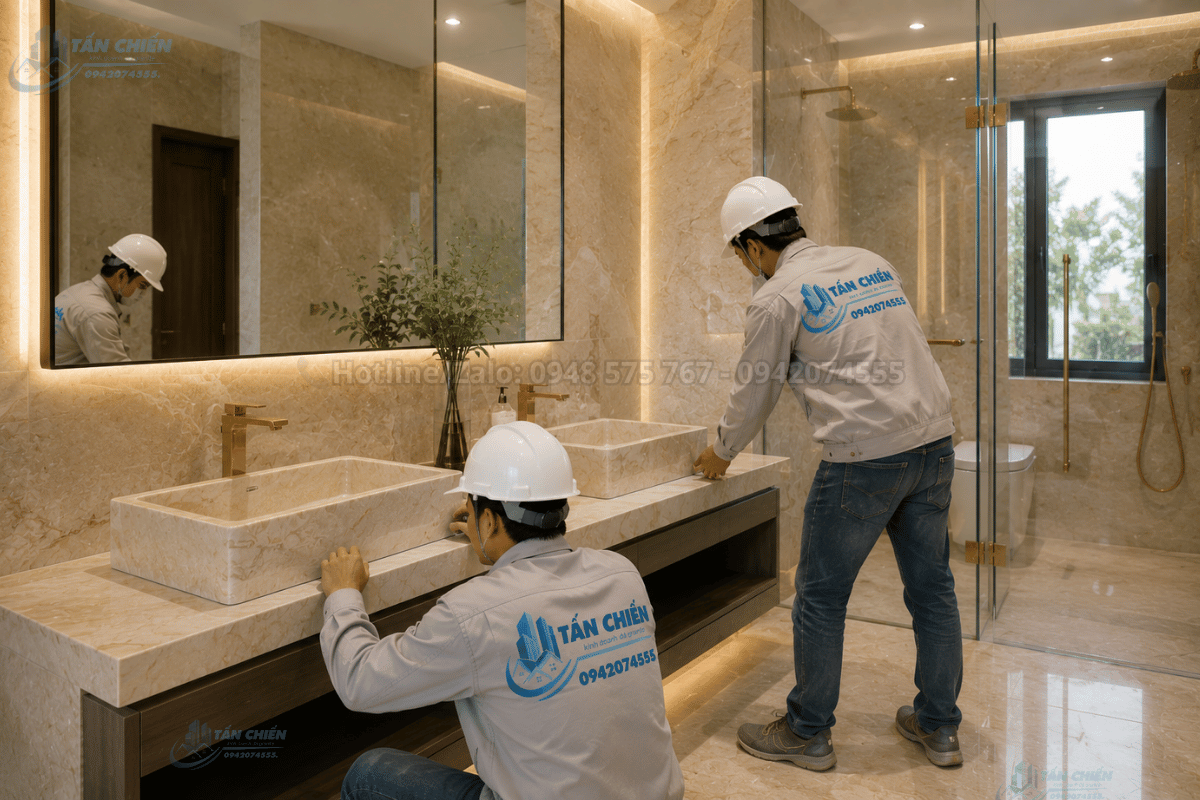 Thi Công Đá Phòng Tắm Đẹp Sang Trọng Chuẩn Xu Hướng Mới Nhất