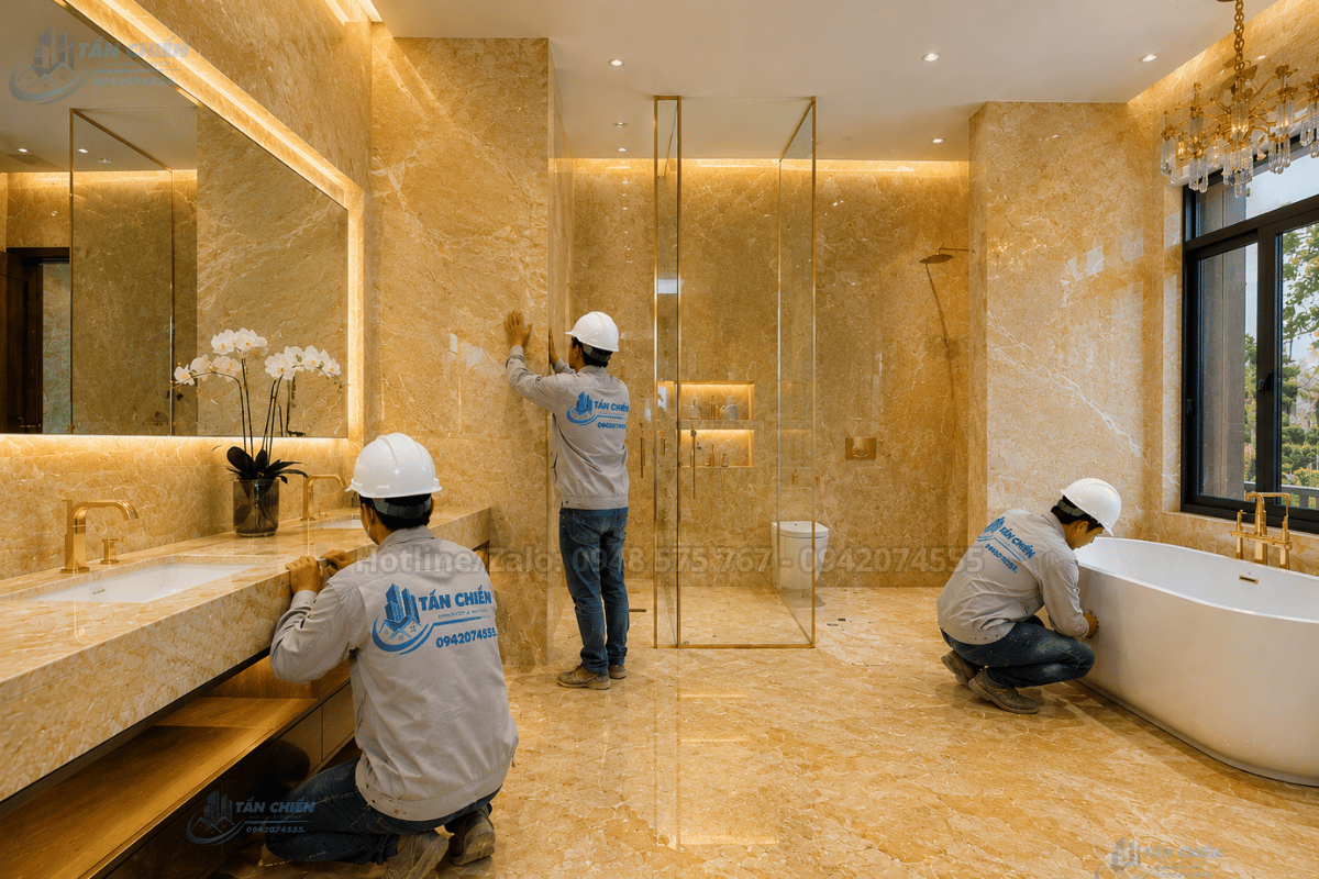 Thi Công Đá Phòng Tắm Đẹp Sang Trọng Chuẩn Xu Hướng Mới Nhất
