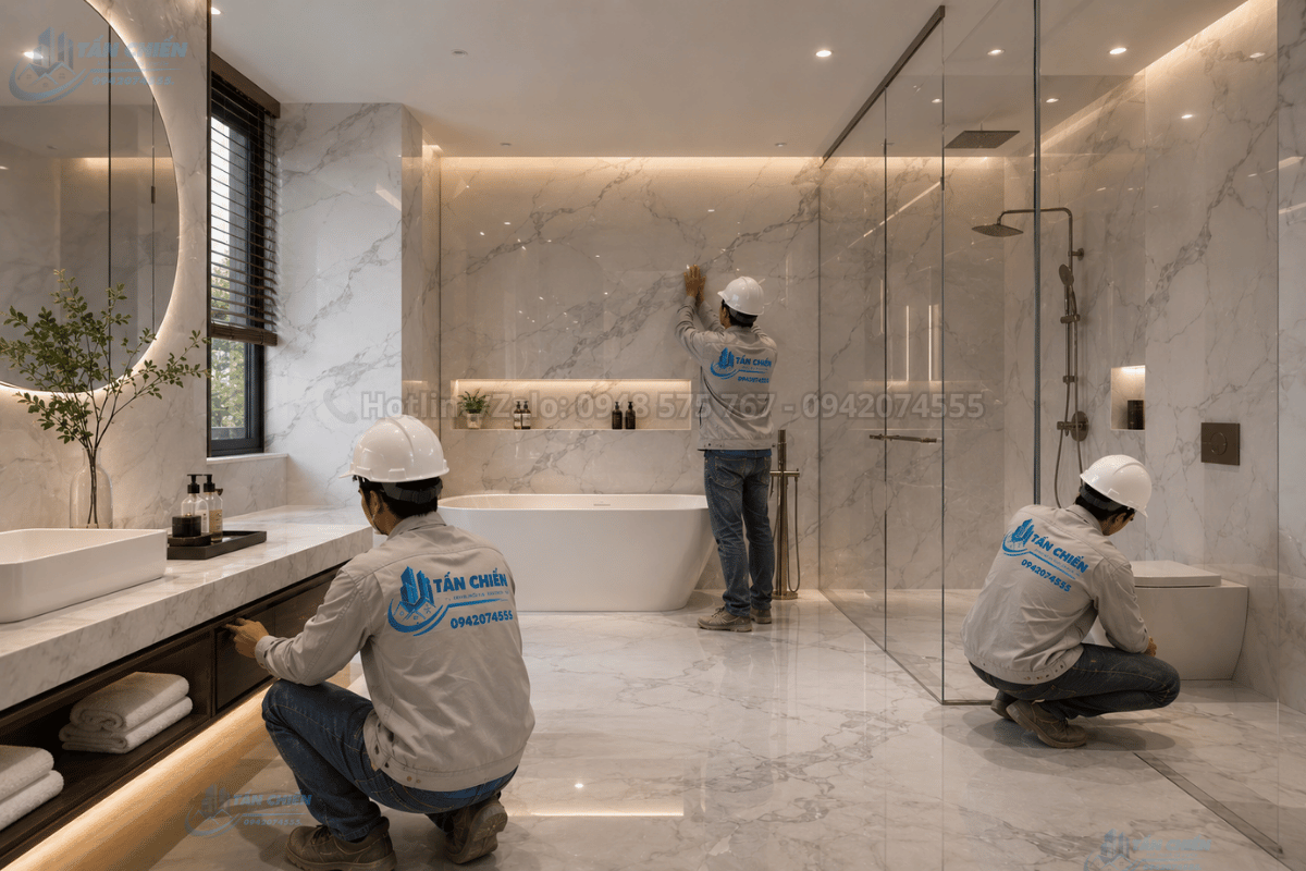 Thi Công Đá Phòng Tắm Đẹp Sang Trọng Chuẩn Xu Hướng Mới Nhất