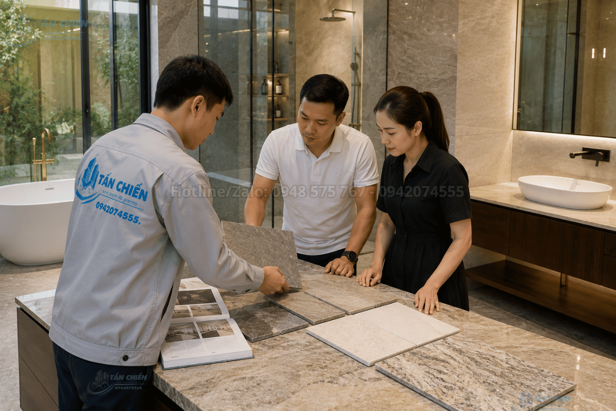 Thi Công Đá Phòng Tắm Đẹp Sang Trọng Chuẩn Xu Hướng Mới Nhất