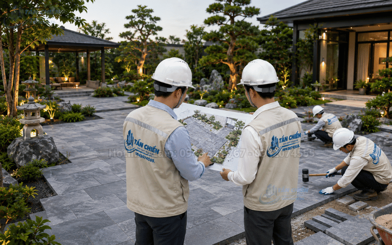 Thi Công Ốp Lát Đá Sân Vườn Trọn Gói Tư Vấn Thiết Kế Và Lắp Đặt