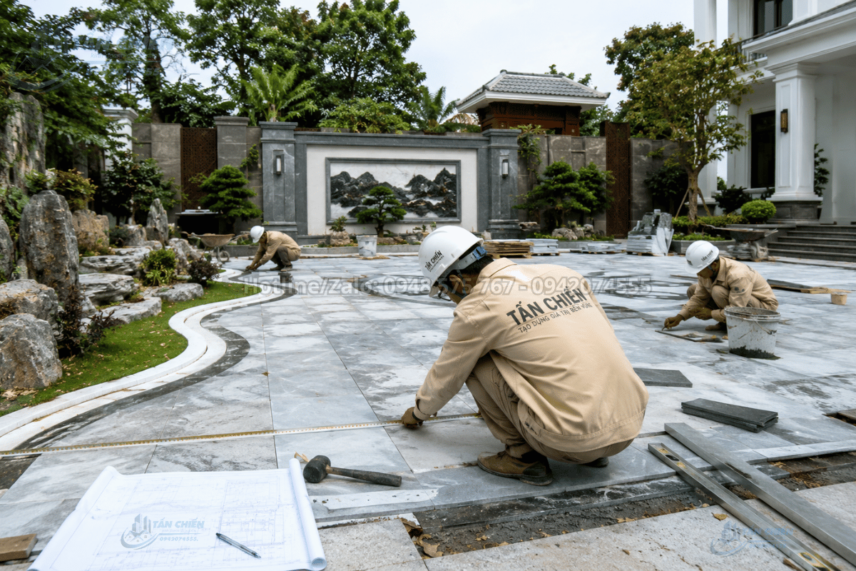 Thi Công Ốp Lát Đá Sân Vườn Trọn Gói Tư Vấn Thiết Kế Và Lắp Đặt