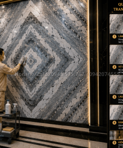 Bảo dưỡng Tranh Đá Granite Màu Ghi