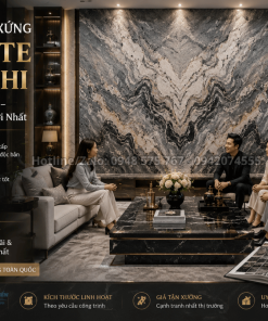 Tranh Đá Đối Xứng Granite Màu Ghi 