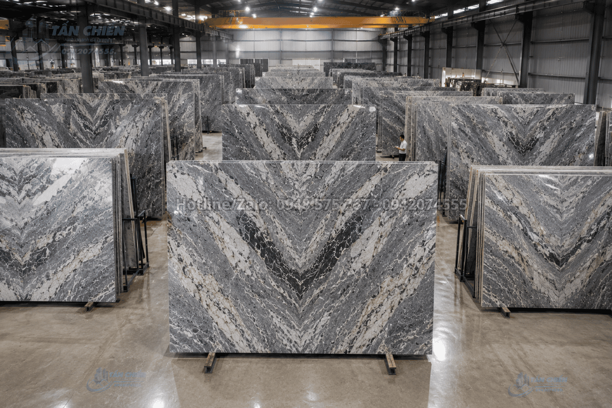 Kho Tranh Đá Đối Xứng Granite Màu Ghi