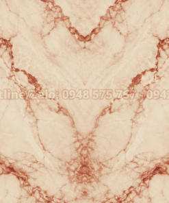 Tranh Đá Đối Xứng Marble Màu Kem Vân Đỏ