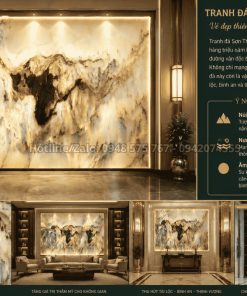 Mẫu Tranh Đá Sơn Thủy Tự Nhiên phong thủy