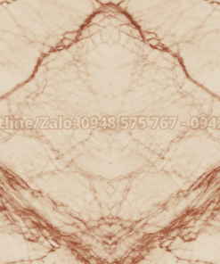 Đường vân tự nhiên của Tranh Đá Đối Xứng Marble Màu Kem Vân Đỏ