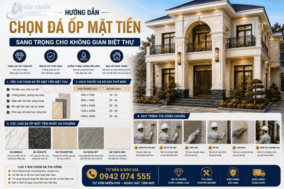 Ngôi nhà phố nổi bật nhờ áp dụng đúng hướng dẫn chọn đá ốp mặt tiền