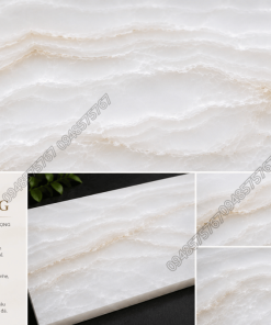 Đường vân mây mềm mại trên Mẫu Đá Onyx Trắng tự nhiên