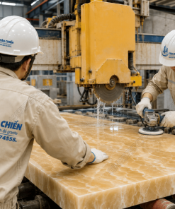 Gia công Mẫu Đá Onyx Vàng Mật Ong theo kích thước yêu cầu