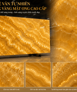Hệ vân tự nhiên của Mẫu Đá Onyx Vàng Mật Ong cao cấp