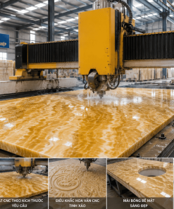 Xưởng gia công Mẫu Đá Onyx Vàng Mật Ong bằng máy CNC