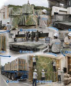 Đội ngũ thi công Mẫu Đá Onyx Xanh Lục Bảo chuyên nghiệp tại Nghệ An