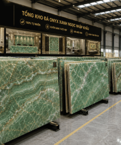 Tổng kho trưng bày các phiến Mẫu Đá Onyx Xanh Ngọc nhập khẩu