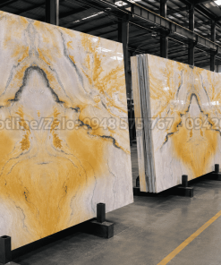 Tranh đá thạch anh màu vàng kim