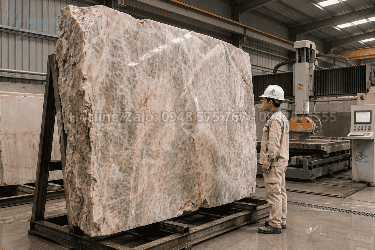 Tấm đá thạch anh tự nhiên cao cấp dùng làm tranh đá xuyên sáng