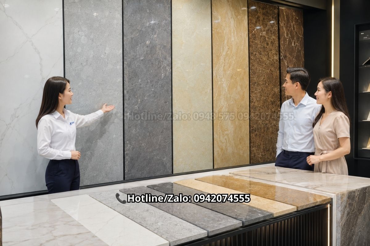 Bảng màu đá bàn bếp hợp mệnh Kim