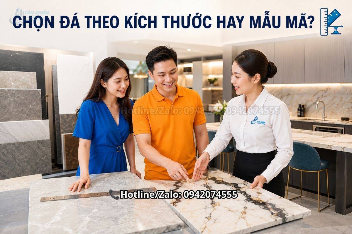 Nên chọn đá bàn bếp theo kích thước hay theo mẫu mã?