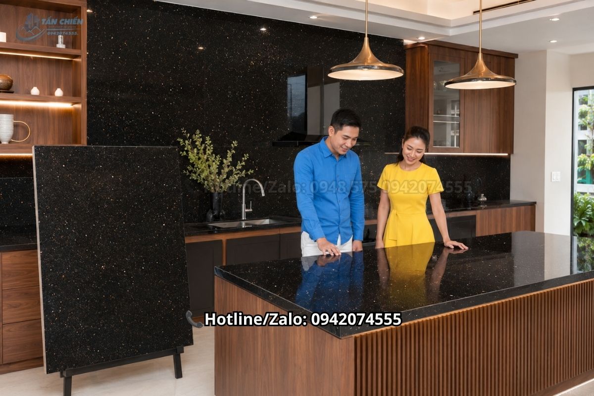 Đá Granite Kim Sa ốp tường và bàn bếp