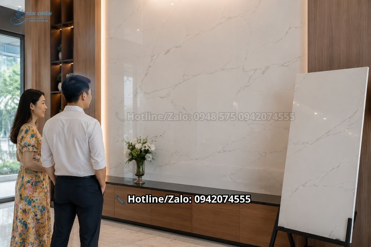 Đá granite vàng ốp tường biệt thự sang trọng