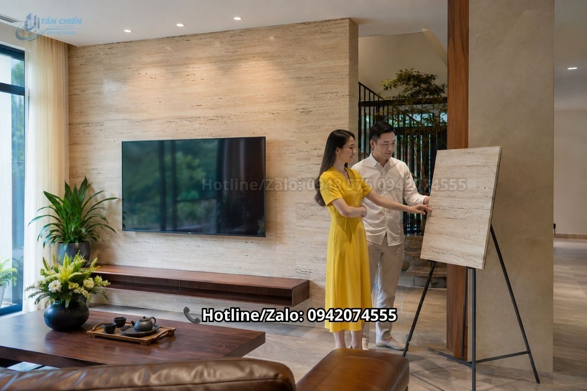 Đá Limestone ốp tường nhà đẹp tự nhiên
