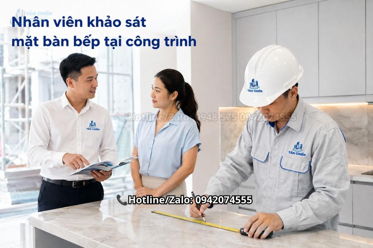 Khảo sát thi công đá bàn bếp tại Nghệ An