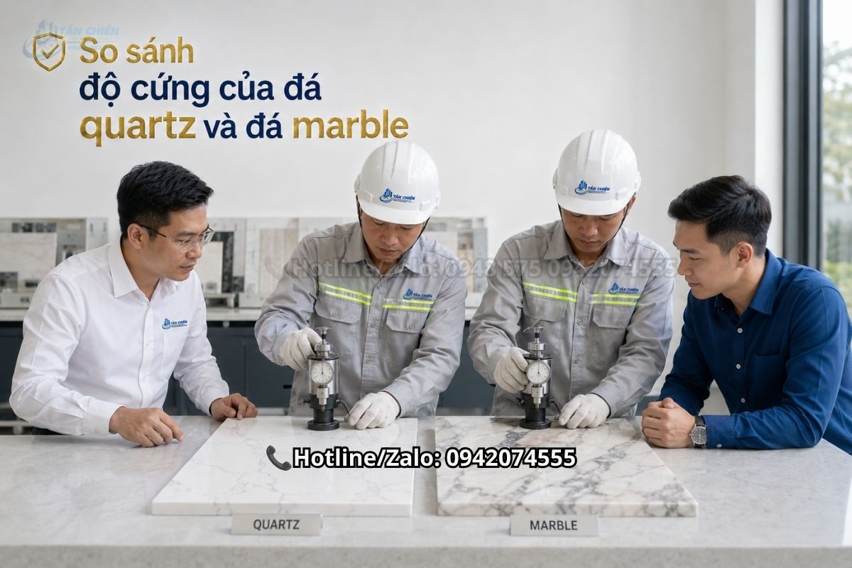 Bảng so sánh đá quartz và đá marble theo từng tiêu chí