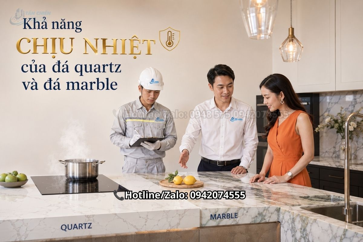 Khả năng chịu nhiệt của đá quartz và đá marble