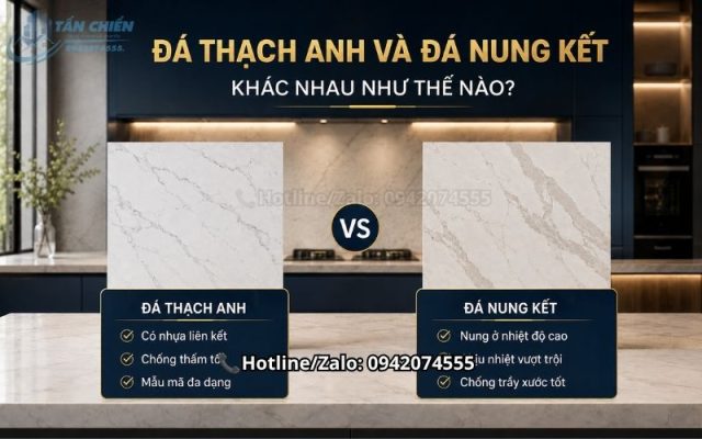 Đá Thạch Anh Và Đá Nung Kết Khác Nhau Như Thế Nào?