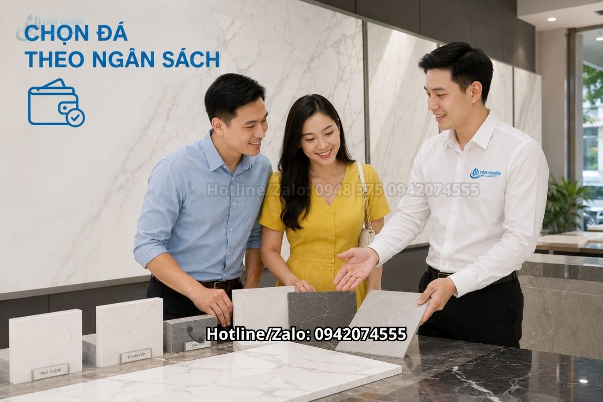 Đá thạch anh và đá nung kết sử dụng làm đá bàn bếp