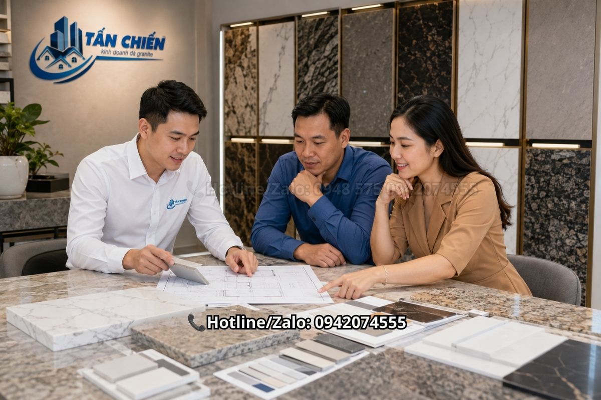 Lựa chọn đá thạch anh và đá granite phù hợp công trình