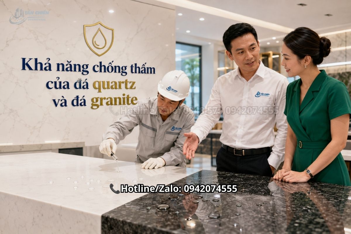 Khả năng chống thấm của đá quartz và đá granite