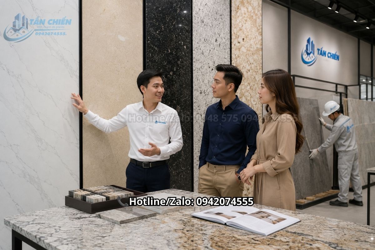 Mẫu đá thạch anh và đá granite đẹp cho nội thất
