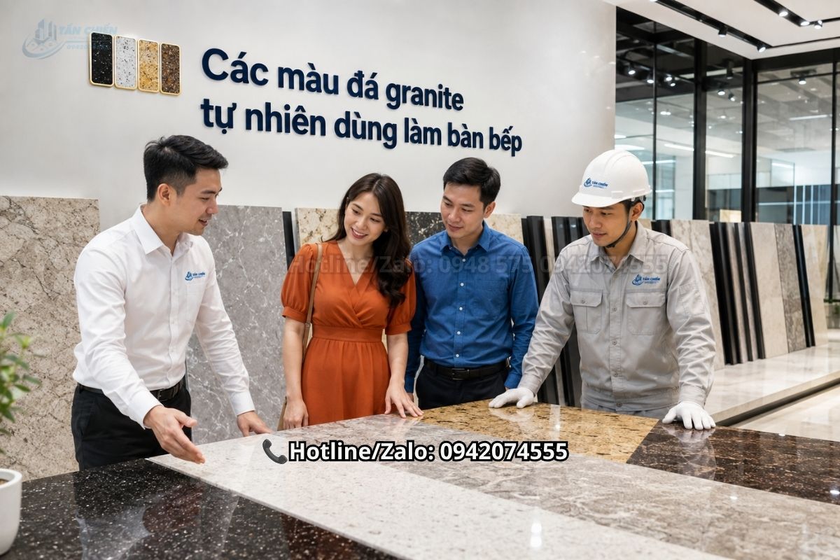Các màu đá granite tự nhiên dùng làm bàn bếp