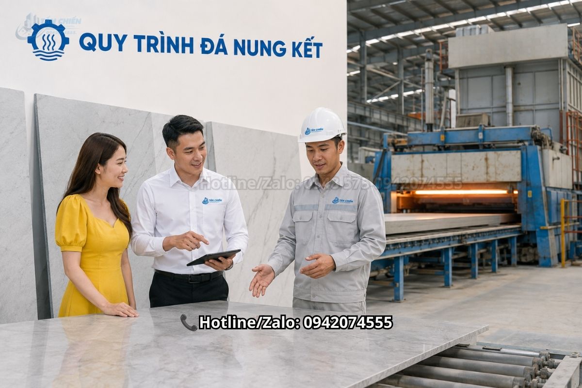 Thử khả năng chống thấm của đá thạch anh và đá nung kết