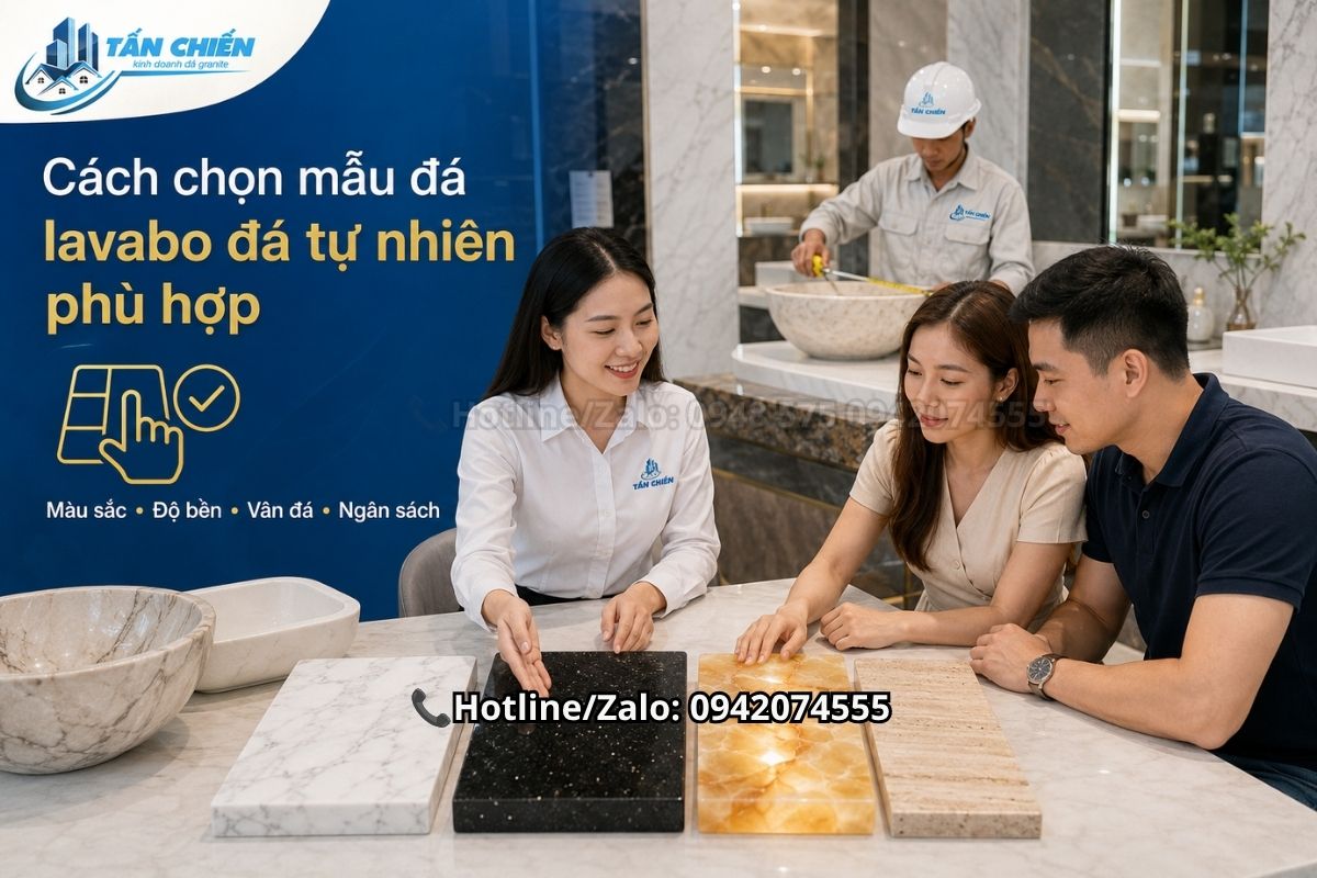 Cách chọn mẫu đá lavabo đá tự nhiên phù hợp