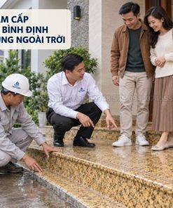 Bề mặt đá tam cấp vàng Bình Định tự nhiên