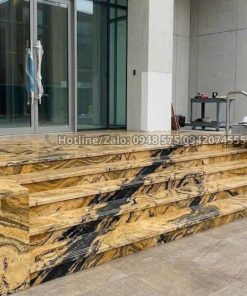 Đá Granite Fusion Gold màu vàng đen