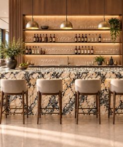 Đá Thạch Anh Brazil V4 ốp quầy bar và quầy giao dịch