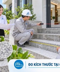 Đá tam cấp trắng Suối Lau sử dụng tại khu vực ngoài trời